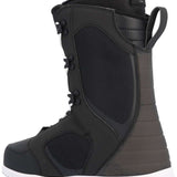 Ride Anchor Snowboard Boot 2023 - Black snowboard boots with a textured pattern on the side and white soles.