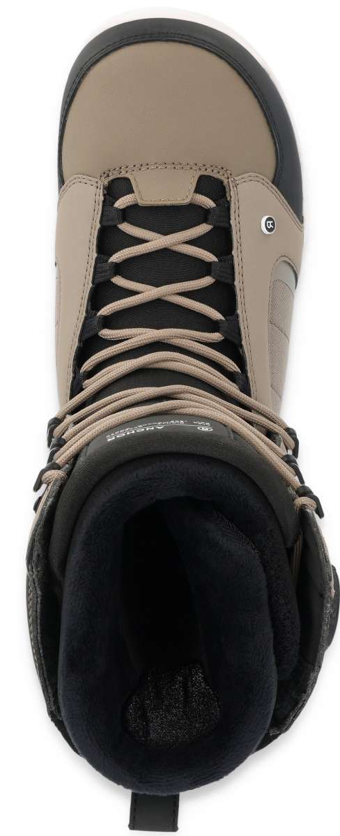 Ride Anchor Snowboard Boot 2023 - Black snowboard boots with white laces and a silver logo on the side.