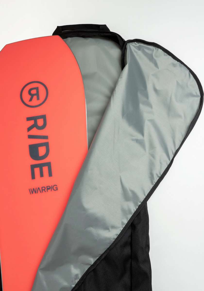 Ride - Blackened Board Bag 2023 is shown in black with a white logo on the side.
