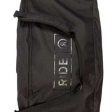 Ride Blackened Board Bag - A black bag with a handle on top, featuring a zippered opening and a strap for carrying.