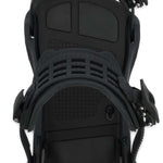 Ride C-10 Snowboard Binding 2023 - Black snowboard bindings with silver screws and bolts.
