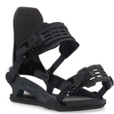 Ride C-10 Snowboard Binding 2023 - Black snowboard bindings with a sleek, modern design and silver buckles.