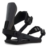 Ride C-10 Snowboard Binding 2023 - Black snowboard bindings with a sleek, modern design and silver buckles.
