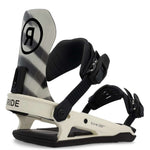 Ride C-10 Snowboard Binding 2023 - A black snowboard binding with a white logo on top of the left foot strap and a white "C-10" label on the right side.