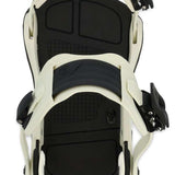 Ride C-6 Snowboard Binding 2023 - A black snowboard binding with a white logo on the top strap and silver screws.