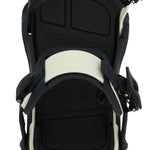 Ride C-6 Snowboard Binding 2023 - A black snowboard binding with a white logo on the strap and silver screws.