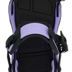 Ride C-6 Snowboard Binding 2023 - A black snowboard binding with silver screws and a white logo on top of the left foot strap.