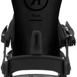 Ride C-10 Snowboard Bindings 2024 - Black bindings with a circular logo featuring a stylized "R" in black, centered on top of the binding.