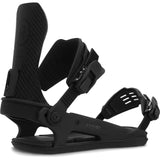 Ride C-10 Snowboard Bindings 2024 - Black bindings with silver screws and buckles.