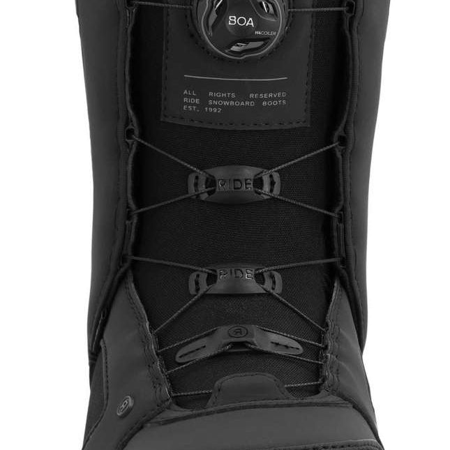 Ride Jackson Snowboard Boot 2023 - Black snowboard boots with a textured toe cap and laces.