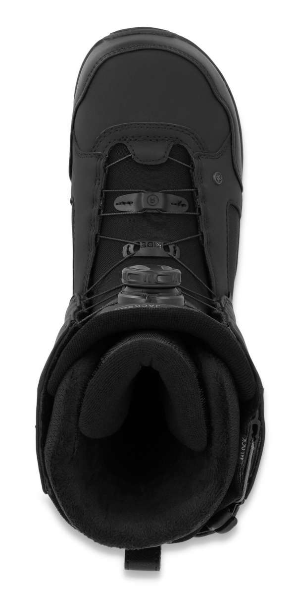 Ride Jackson Snowboard Boot 2023 - Black snowboard boots with a black strap and buckle on top.