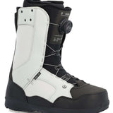Ride Jackson Snowboard Boot 2023 - Black snowboard boots with white accents and a black strap on top of the tongue.
