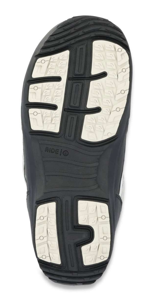 Ride Jackson Snowboard Boot 2023 - Black snowboard boot with white accents and a textured rubber outsole.