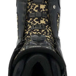 Ride Jackson Snowboard Boot 2023 - Black snowboard boots with a camouflage pattern on the tongue and heel.