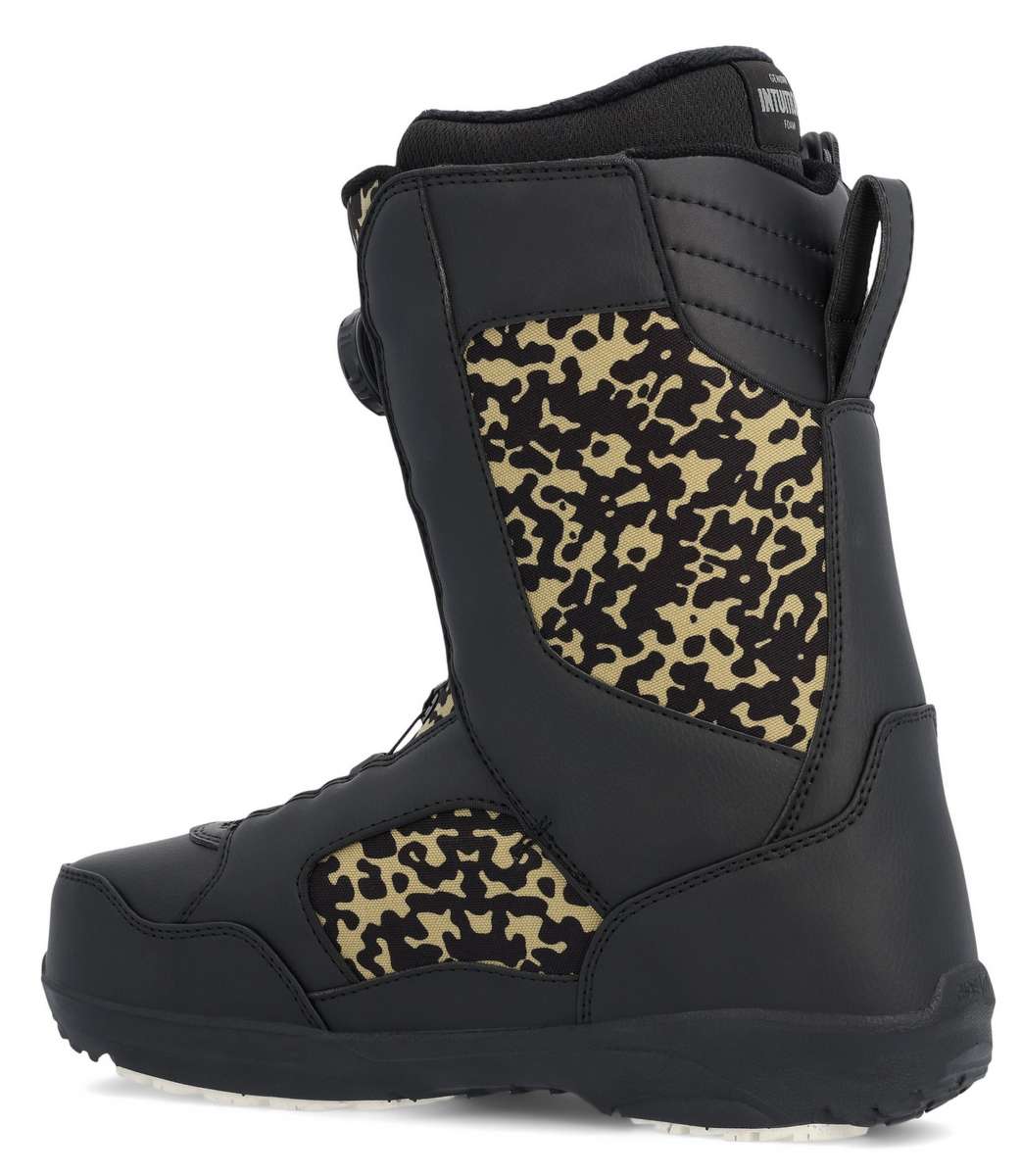 Ride Jackson Snowboard Boot 2023 - Black snowboard boots with a tan and black patterned side panel.