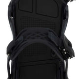 Ride Junior K-1 Snowboard Binding 2023 - A black snowboard binding with a textured pattern on the top plate and silver screws.