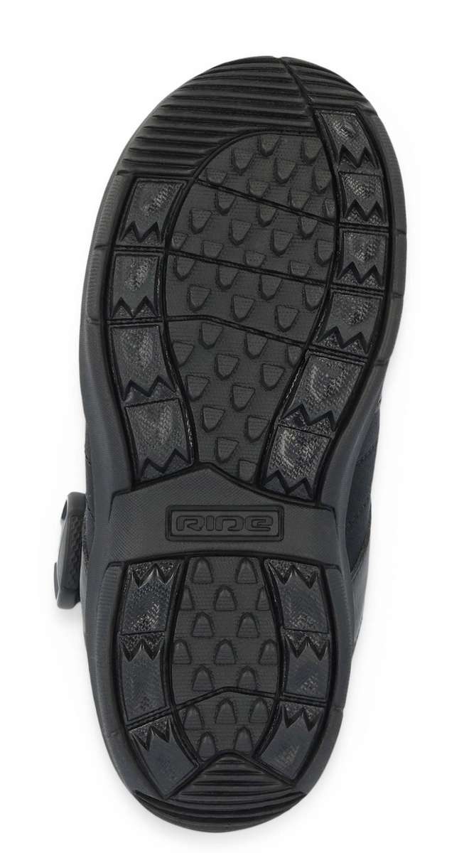 Ride Junior Norris Snowboard Boot 2023 - Black snowboard boots with a textured pattern on the toe and heel areas.