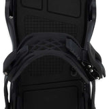 Ride Junior's K-1 Snowboard Binding 2024 - A black snowboard binding with a textured pattern on the baseplate and straps.