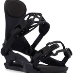 Ride Women's CL-4 Snowboard Bindings 2024 - Black bindings with silver screws and buckles.