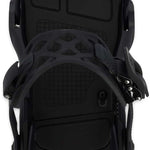 Ride Women's CL-4 Snowboard Bindings - Black bindings with silver screws and black straps on a white background.