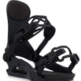 Ride Ladies CL-4 Snowboard Binding 2022-2023 - A black snowboard binding with a circular logo on top of the strap.