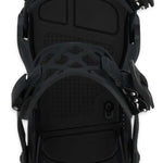 Ride Ladies CL-4 Snowboard Binding - A black snowboard binding with a textured pattern on the baseplate and straps, viewed from above.