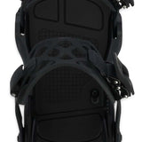Ride Ladies CL-4 Snowboard Binding - A black snowboard binding with a textured pattern on the baseplate and straps, viewed from above.