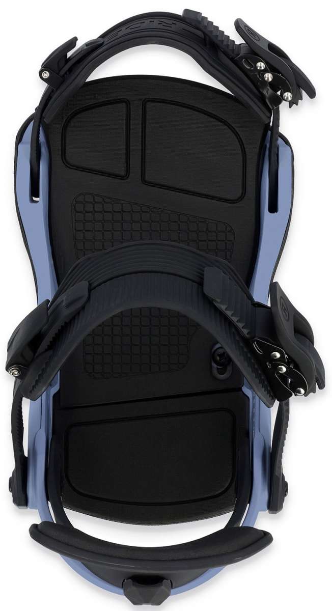 Ride Women's CL-6 Snowboard Bindings - 2024 model bindings with a sleek black design and silver hardware accents.