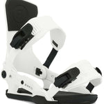 Ride Women's CL-6 Snowboard Bindings - White bindings with black buckles and straps.
