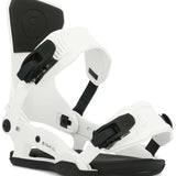 Ride Women's CL-6 Snowboard Bindings - White bindings with black buckles and straps.
