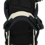Ride Women's CL-6 Snowboard Binding - A black snowboard binding with a white strap and silver screws.