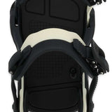 Ride Women's CL-6 Snowboard Binding - A black snowboard binding with a white strap and silver screws.