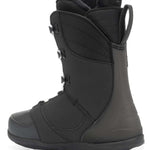 Ride Ladies Context Snowboard Boot 2022 - Black snowboard boots with a textured pattern on the side and white laces.