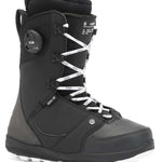 Ride Ladies Context Snowboard Boot 2022 - Black snowboard boots with white laces and a black BOA dial on the side.