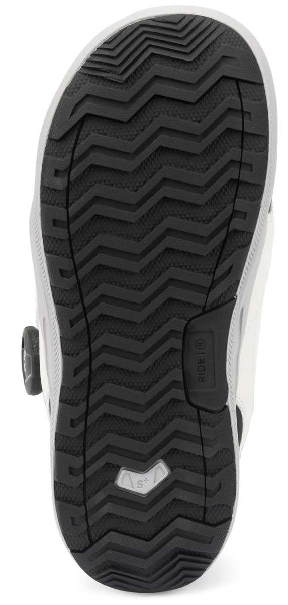 Ride Ladies Context Snowboard Boot 2022 - Black snowboard boot with a textured pattern on the toe and heel.