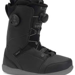 Ride Women's Hera Pro Snowboard Boot 2022 - Black snowboard boot with a textured pattern on the side and a black strap with white writing that says "RIDE".