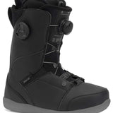 Ride Women's Hera Pro Snowboard Boot 2022 - Black snowboard boot with a textured pattern on the side and a black strap with white writing that says "RIDE".