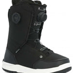 Ride Women's Hera Snowboard Boot 2024 - Black snowboard boot with a textured pattern on the side and a white logo near the toe.