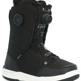 Ride Women's Hera Snowboard Boot 2024 - Black snowboard boot with a textured pattern on the side and a white logo near the toe.