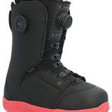 Ride Women's Karmyn Zonal Snowboard Boots 2024 - Black snowboard boots with a textured pattern on the toe and heel areas.