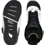 Ride Women's Karmyn Zonal Snowboard Boots 2024 - Black boots with white accents and a textured sole.