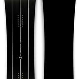 Ride Peace Seeker - A black snowboard with a white logo featuring a stylized "R" in a circle at the top center.