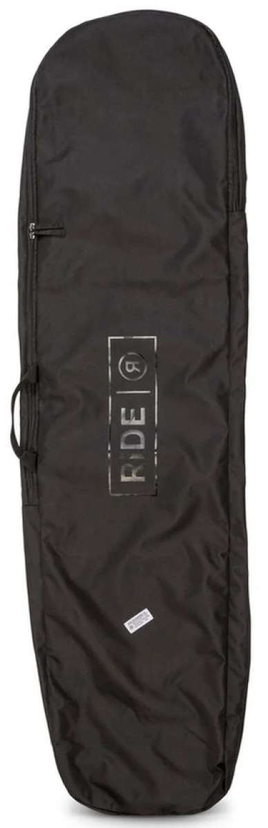 Ride Unforgiven Board Sleeve Bag 2024 - Black bag with white logo and zipper on top.