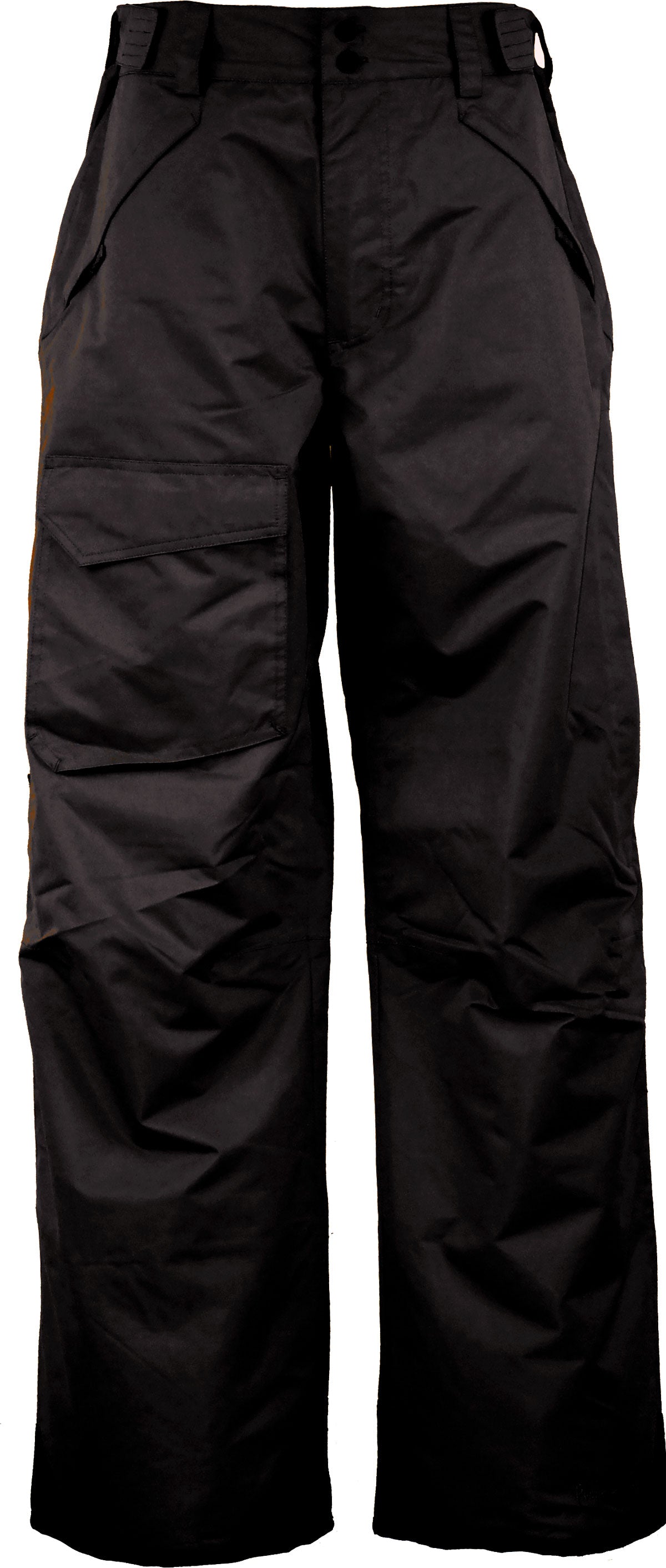 Sportcaster / Pulse Boy's Rider Insulated Pants 2018-2019 - Black insulated pants with a white logo on the left leg.