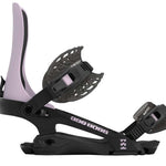 Rome 390 Boss Snowboard Binding 2024 - Black snowboard bindings with white lettering and logos.