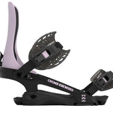 Rome 390 Boss Snowboard Binding 2024 - Black snowboard bindings with white lettering and logos.