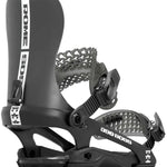 Rome 390 Boss Snowboard Binding 2024 - Black snowboard bindings with white lettering and logo on straps.