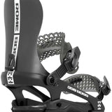 Rome 390 Boss Snowboard Binding 2024 - Black snowboard bindings with white lettering and logo on straps.