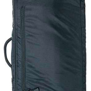 Rome Escort Wheelie Board Bag 2023 - Black bag with a zippered top and handle on top, featuring a wheel at the bottom for easy mobility.
