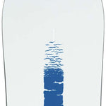 Rome Rene-Gade Snowboard 2024 - A white snowboard with a blue logo on top and a black strap at the bottom.